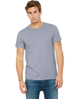 Bella + Canvas 3001CVC Unisex Short Sleeve Heather in Heather blue