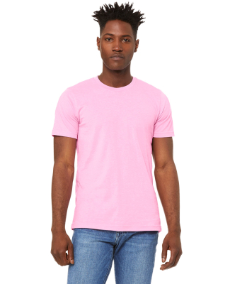 Bella + Canvas 3001CVC Unisex Short Sleeve Heather in Heather bubble gum