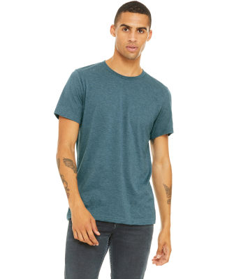Bella + Canvas 3001CVC Unisex Short Sleeve Heather in Heather deep teal