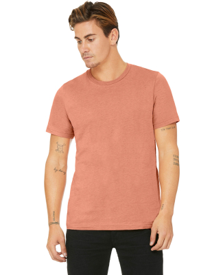 Bella + Canvas 3001CVC Unisex Short Sleeve Heather in Heather prism sunset
