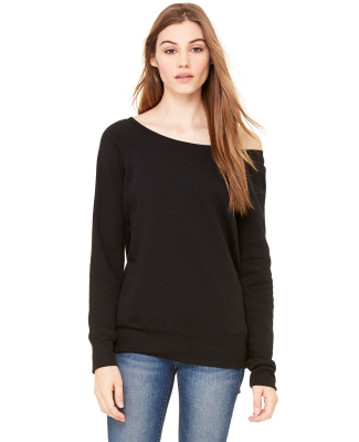 BELLA 7501 Womens Fleece Pullover Sweatshirt in Black