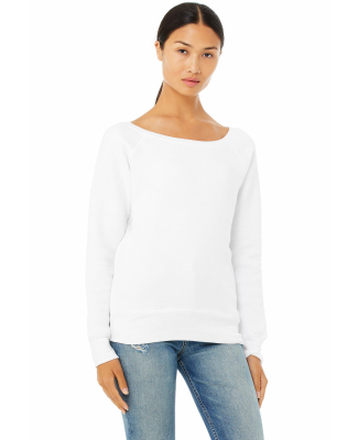 BELLA 7501 Womens Fleece Pullover Sweatshirt in Solid white triblend