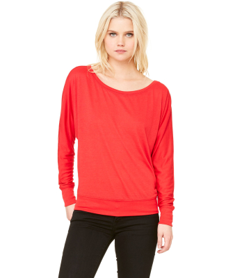 BELLA 8850 Womens Long Sleeve Dolman Top in Red