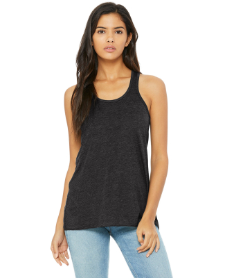 BELLA 8800 Womens Racerback Tank Top in Dark grey heather