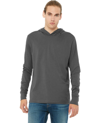 BELLA+CANVAS 3512 Unisex Jersey Hooded T-Shirt in Asphalt