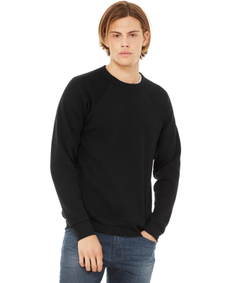 BELLA+CANVAS 3901 Unisex Tri-blend Sponge Fleece S in Black