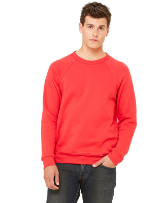 BELLA+CANVAS 3901 Unisex Tri-blend Sponge Fleece S in Red