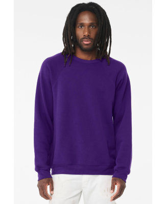 BELLA+CANVAS 3901 Unisex Tri-blend Sponge Fleece S in Team purple