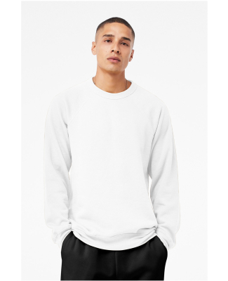 BELLA+CANVAS 3901 Unisex Tri-blend Sponge Fleece S in White