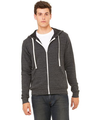 BELLA+CANVAS 3909 Unisex Tri-blend Sponge Fleece Z in Charcoal black triblend
