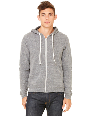 BELLA+CANVAS 3909 Unisex Tri-blend Sponge Fleece Z in Grey triblend