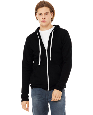 BELLA+CANVAS 3909 Unisex Tri-blend Sponge Fleece Z in Solid black triblend