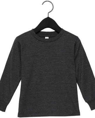 Bella + Canvas 3501T Toddler Jersey Long Sleeve Te in Dark grey heather
