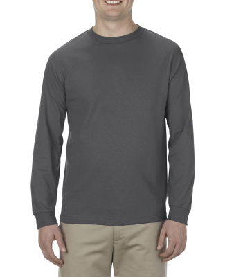 Alstyle 1304 Classic Long Sleeve Tee by American A in Heather charcoal