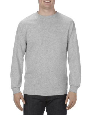Alstyle 1304 Classic Long Sleeve Tee by American A in Heather grey