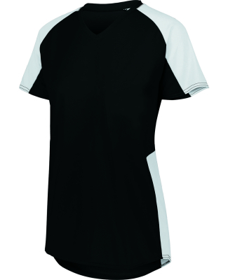 Augusta Sportswear 1523 Girls Cutter Jersey T-Shir in Black/ white