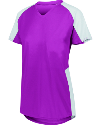 Augusta Sportswear 1523 Girls Cutter Jersey T-Shir in Power pink/ white