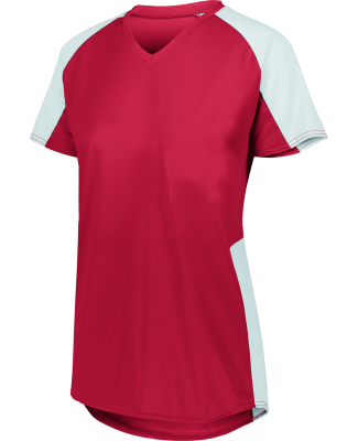 Augusta Sportswear 1523 Girls Cutter Jersey T-Shir in Red/ white