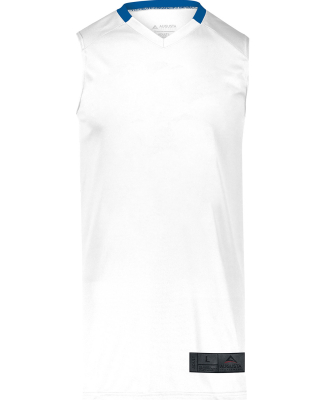 Augusta Sportswear 1731 Youth Step-Back Basketball in White/ royal