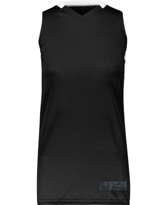Augusta Sportswear 1732 Ladies' Step-Back Basketba in Black/ white