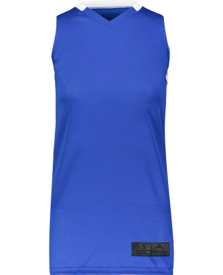 Augusta Sportswear 1732 Ladies' Step-Back Basketba in Royal/ white