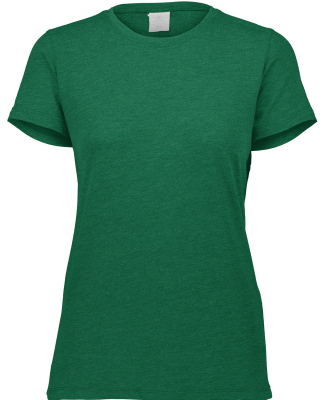 Augusta Sportswear 3067 Ladies' 3.8 oz., Tri-Blend in Dark green heather