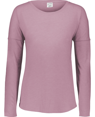 Augusta Sportswear 3077 Ladies' Tri-Blend Long Sle in Dusty rose heather
