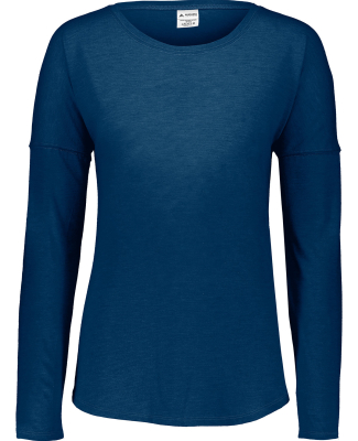 Augusta Sportswear 3077 Ladies' Tri-Blend Long Sle in Navy heather