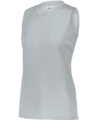 Augusta Sportswear 4795 Girls Sleeveless Wicking A in Silver