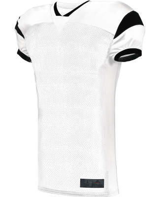 Augusta Sportswear 9583 Youth Slant Football Jerse in White/ black