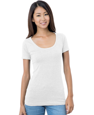 Bayside Apparel 3405 Junior's 4.2 oz., Fine Jersey in White