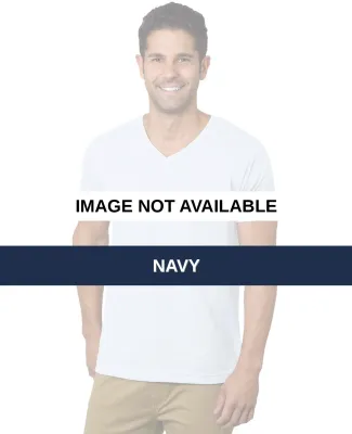 Bayside Apparel 5025 Unisex 4.2 oz., Fine Jersey V Navy