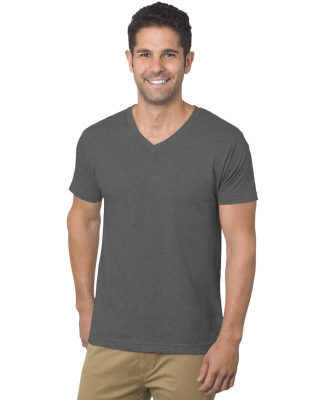 Bayside Apparel 5025 Unisex 4.2 oz., Fine Jersey V in Charcoal