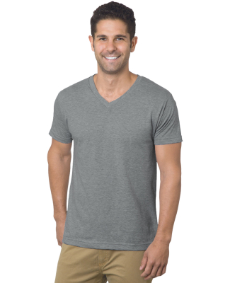 Bayside Apparel 5025 Unisex 4.2 oz., Fine Jersey V in Dark ash