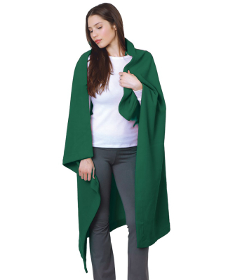 Bayside Apparel 9000 Polyester Stadium Fleece Blan in Hunter green