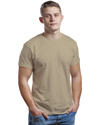 Bayside Apparel 9500 Unisex 4.2 oz., 100% Cotton F in Khaki