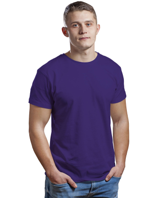 Bayside Apparel 9500 Unisex 4.2 oz., 100% Cotton F in Purple