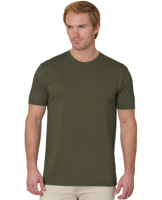 Bayside Apparel 9510 Unisex 4.2 oz., 50/50 Fine Je in Military heather green