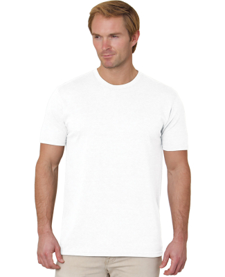 Bayside Apparel 9510 Unisex 4.2 oz., 50/50 Fine Je in White