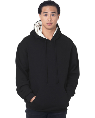 Bayside Apparel BA930 Adult Super Heavy Thermal-Li in Black/ cream