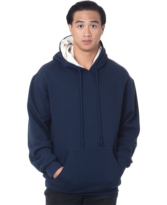 Bayside Apparel BA930 Adult Super Heavy Thermal-Li in Navy/ cream