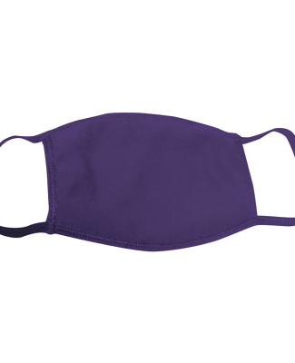 Bayside Apparel 1900 Adult Cotton Face Mask Made i in Purple