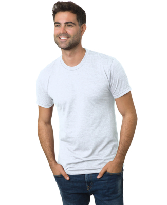 Bayside Apparel 9570 Unisex 4.2 oz., Triblend T-Sh in Solid white