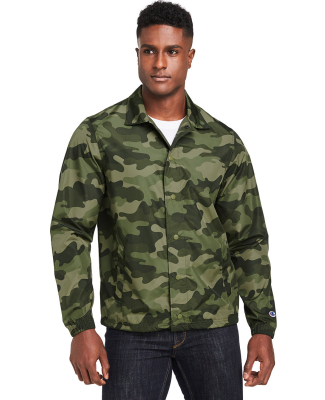 Champion Clothing CO126 Men's Coach's Jacket in Olive green camo