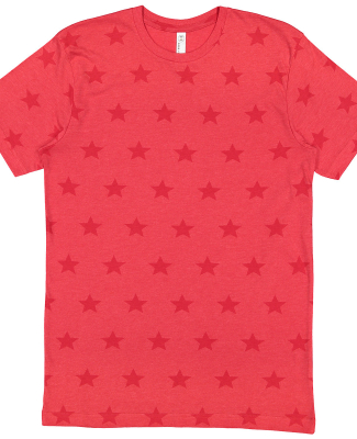 Code V 3929 Mens' Five Star T-Shirt in Red star