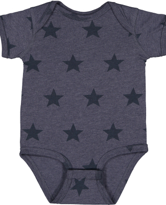 Code V 4329 Infant Five Star Bodysuit in Denim star