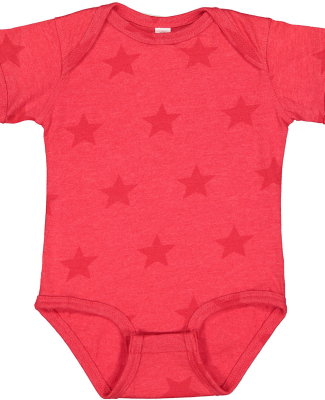 Code V 4329 Infant Five Star Bodysuit in Red star