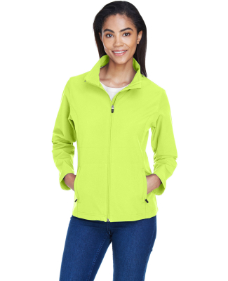 Team 365 TT80W Ladies' Leader Soft Shell Jacket in Safety yellow