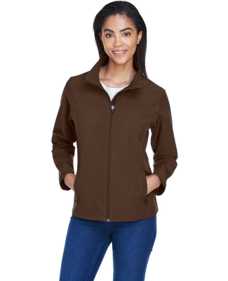Team 365 TT80W Ladies' Leader Soft Shell Jacket in Sport dark brown