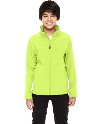 Team 365 TT80Y Youth Leader Soft Shell Jacket in Safety yellow